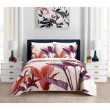 NY&C Home Trident Large Scale Multi-Color Floral Print Quilt Set