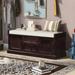 Storage Bench Shoe Bench w/2 Drawers,2 Cabinets& Cushion Living Room