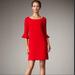 Kate Spade Dresses | Kate Spade “Luna” Red Bell Sleeve Wool Shift Dress | Color: Red | Size: 10