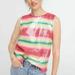 J. Crew Tops | J. Crew Sleeveless Watermelon Stripe Sequin Top Nwt Size Xl Fully Linec | Color: Green/Pink | Size: Xl