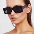 Free People Accessories | Freepeople I Babetown Black Square Sunglasses | Color: Black | Size: Os