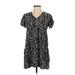 Final Touch Casual Dress - Shift: Black Floral Dresses - Women's Size Small