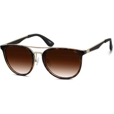 Zenni Aviator Rx Sunglasses Tortoiseshell Mixed Full Rim Frame