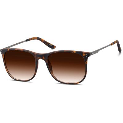 Zenni Preppy Square Rx Sunglasses Tortoiseshell Mixed Full Rim Frame