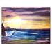 East Urban Home Water Sea Sky Sunset Beauty In Nature Waves - Nautical & Coastal Canvas Wall Art Print Canvas | 12 H x 20 W x 1 D in | Wayfair