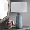 Uttermost Zaila 28" High Crackled Light Blue Ceramic Table Lamp