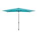 Arlmont & Co. 10x7 Ft. Rectangular Outdoor Patio Market Umbrella In Red in Blue/Navy | 98.43 H x 120 W x 84 D in | Wayfair