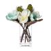 Primrue Magnolia Floral Arrangement in Vase Natural Fibers in White | 11 H x 9 W x 9 D in | Wayfair 71AC30A4D0914ECF8C406E319B1DAE2F