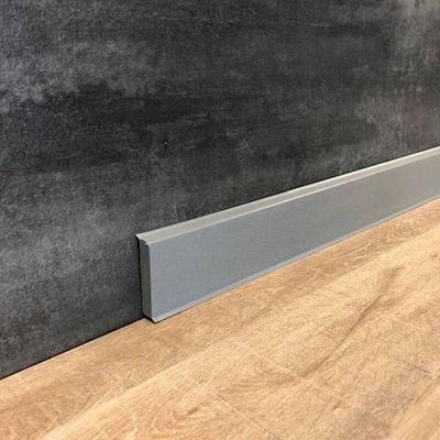 Sockelleiste 12 x 60 x 2500 mm Kunststoff Fußleiste Grau - Proviston