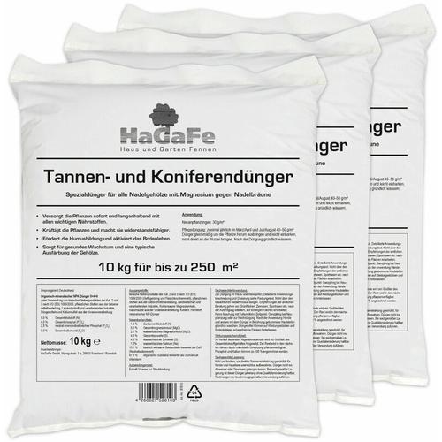 Hagafe - Tannendünger Koniferendünger Lebensbaumdünger Zypressendünger Dünger 30 kg (3 x 10 kg)