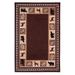 Furnish My Place Brown Wildlife Bear Rustic Area Rug