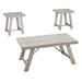 Wooden Table Set with Canted Legs and Tension Bars, Washed White