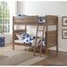 Contemporary, Casual Ranta Bunk oak Bed (Twin/Twin), High Quality, Best Choice and Value