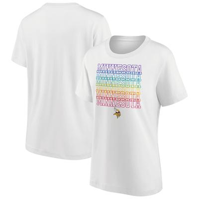 Minnesota Vikings Pride Graphic T-Shirt – Weiß – Damen Image