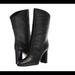 J. Crew Shoes | J Crew Anya Mid-Calf Stacked Black Leather Boots Nwt | Color: Black | Size: Various