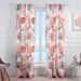 Beach Days Window Curtain Panel Pair by Barefoot Bungalow in Coral