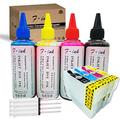 F-ink Ink Refill Kits Replacement for 603 or 603XL Ink Cartridges - 4PK Refillable Ink Cartridges and 4 Bottles Ink