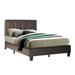 Better Home Products Elegant Faux Leather Upholstered Panel Bed Queen in Tobacco - Better Home Products ELGNT-50-TOB