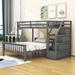 Demler Twin Over Full L-Shaped Bunk Beds by Harriet Bee in Gray | 61 H x 78 W x 97 D in | Wayfair A14891502CCD4332B7E6CC2BBD0CF018