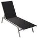 Latitude Run® 22.83" Long Single Chaise Metal in Black/Gray | 12.6 H x 78.74 W x 22.83 D in | Outdoor Furniture | Wayfair