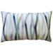 Wandering Lines Deep Sea Linen 14x24 Throw Pillow with Polyfill Insert