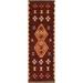 Burgundy Tribal Moroccan Hallway Runner Rug Wool Hand-knotted Carpet - 2'9" x 9'7"