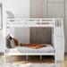 Contemporary Style Stairway Twin-Over-Full Bunk Bed with Storage and Guard Rail for Bedroom