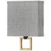 Link 11 1/2" High Black with Heather Gray Shade Wall Sconce