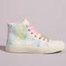 Anthropologie Shoes | Dolce Vita Clear High-Top Sneakers In Multi-Colored Tie-Dye | Color: Blue/White | Size: 7