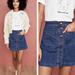 Madewell Skirts | Madewell 12 Denim A-Line Mini Skirt Button Down Salisbury Wash Retro Ab270 Jean | Color: Blue | Size: 12