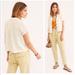 Free People Tops | Free People Away At Sea Striped First Light Collared Button Down Cropped Shirt | Color: Pink/Yellow | Size: M