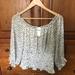 Anthropologie Tops | Anthropologie Off The Shoulder Polka Dot Top With Blouson Sleeves | Color: Cream | Size: L