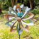 Bluebird Wind Spinner with Solar Crackle Globe Dia 45cm Garden Outdoor Decoration by Primrose