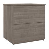 Universel 28W Standard 2 Drawer Lateral File Cabinet in silver maple - Bestar 165600-000142