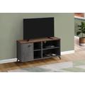 Tv Stand / 48 Inch / Console / Media Entertainment Center / Storage Cabinet / Living Room / Bedroom / Laminate / Metal / Grey / Brown / Contemporary / Modern - Monarch Specialties I 2830