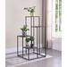 17 Stories Square Multi-Tiered Plant Stand Solid + Manufactured Wood/Wood/Metal in Black/Brown | 50 H x 26 W x 26 D in | Wayfair