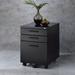 Inbox Zero Gessell 3-Drawer Mobile Vertical Filing Cabinet Wood in Black | 23 H x 16 W x 19 D in | Wayfair 6095E146AD7447CFBB77F160CF338147