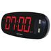 Orren Ellis Digital Alarm Clock w/ 2 X Usb Charging Ports Plastic/Acrylic in Black | 2.29 H x 3.25 W x 6.2 D in | Wayfair