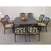 Lark Manor™ Amaaz Square 8 - Person 64" Long Outdoor Dining Set w/ Cushions Metal in Black | 64 W x 64 D in | Wayfair