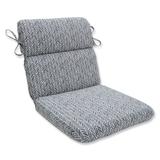 Pillow Perfect Outdoor/ Indoor Herringbone Slate Rounded Corners Chair Cushion