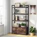 Lateral File Cabinet with Bookshelves, Printer Stand Filing Cabinet Bookcase with Drawer