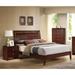 Modern Style Ilana Queen Size Panel Bed with Slatted Headboard & Low Profile Footboard & Wooden Tapered Legs