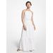 Michael Kors Eyelet Cotton Halter Dress White XL
