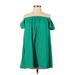 ASOS Casual Dress - Popover: Green Solid Dresses - Women's Size 0
