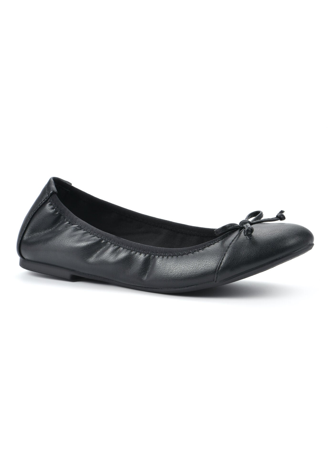 Women's Sunnyside Ii Ballet Flat by White Mountain in Black Smooth (Size 8 M)