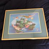 Disney Art | Disney, Peter Pan 1995 Commemorative Lithograph, Framed | Color: Gold | Size: Os