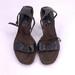 Nine West Shoes | Nine West Women's Peteyr High Block Heel Brown Leather Ankle Strap Size 7.5 | Color: Brown | Size: 7.5
