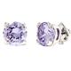 Kate Spade Jewelry | Kate Spade Heart Prong Stud Earrings In Silver Amethyst | Color: Purple/Silver | Size: Os