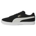 PUMA Mens Court Star Suede Trainers Lace Up - Black-White-Team Gold - 6