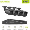 Annke - sannce 8 canali 5MP Super hd dvr Sistema di telecamere di sicurezza cablate con 5MP Audio